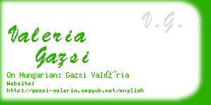 valeria gazsi business card